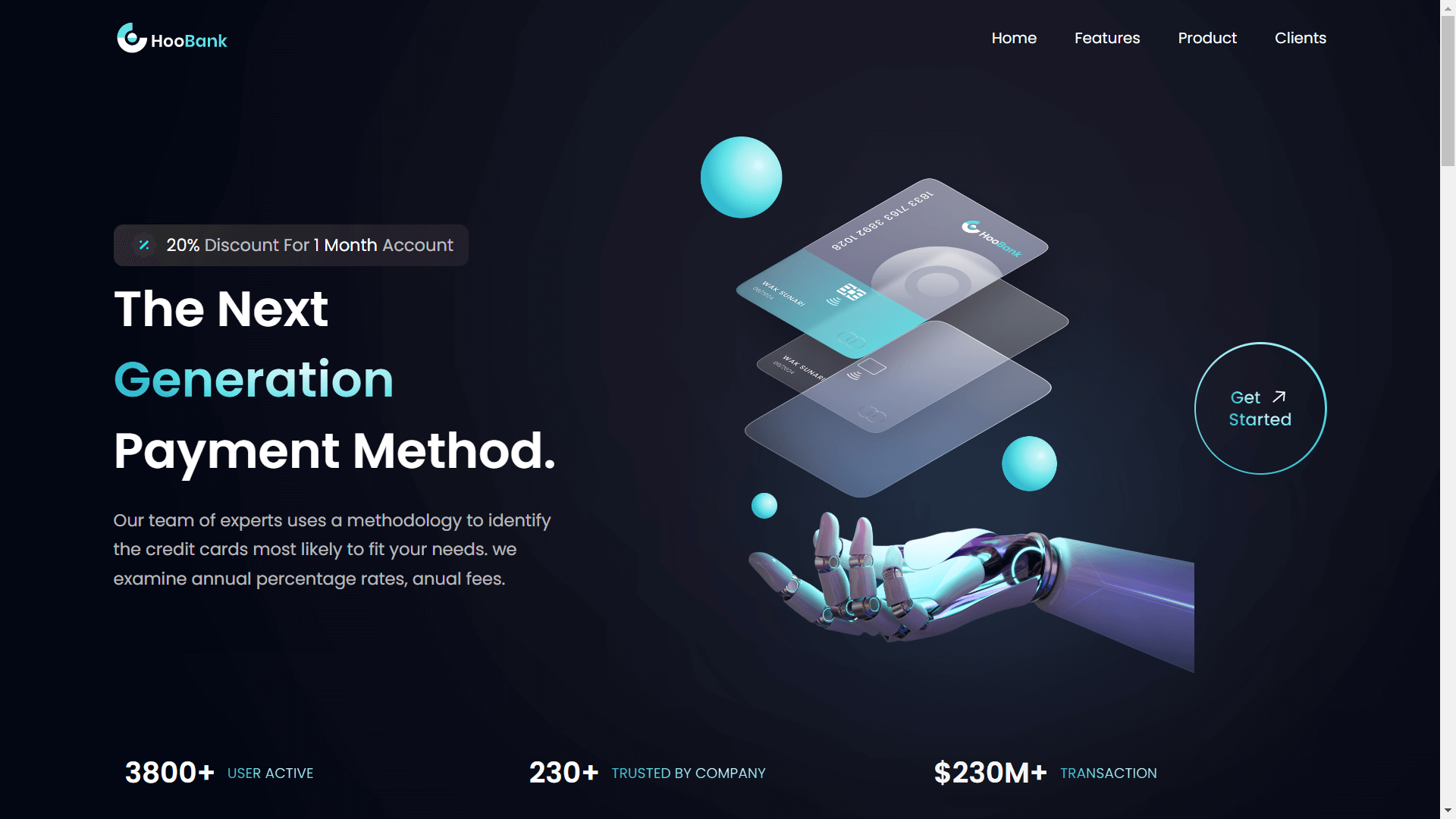 HooBank Landing Page